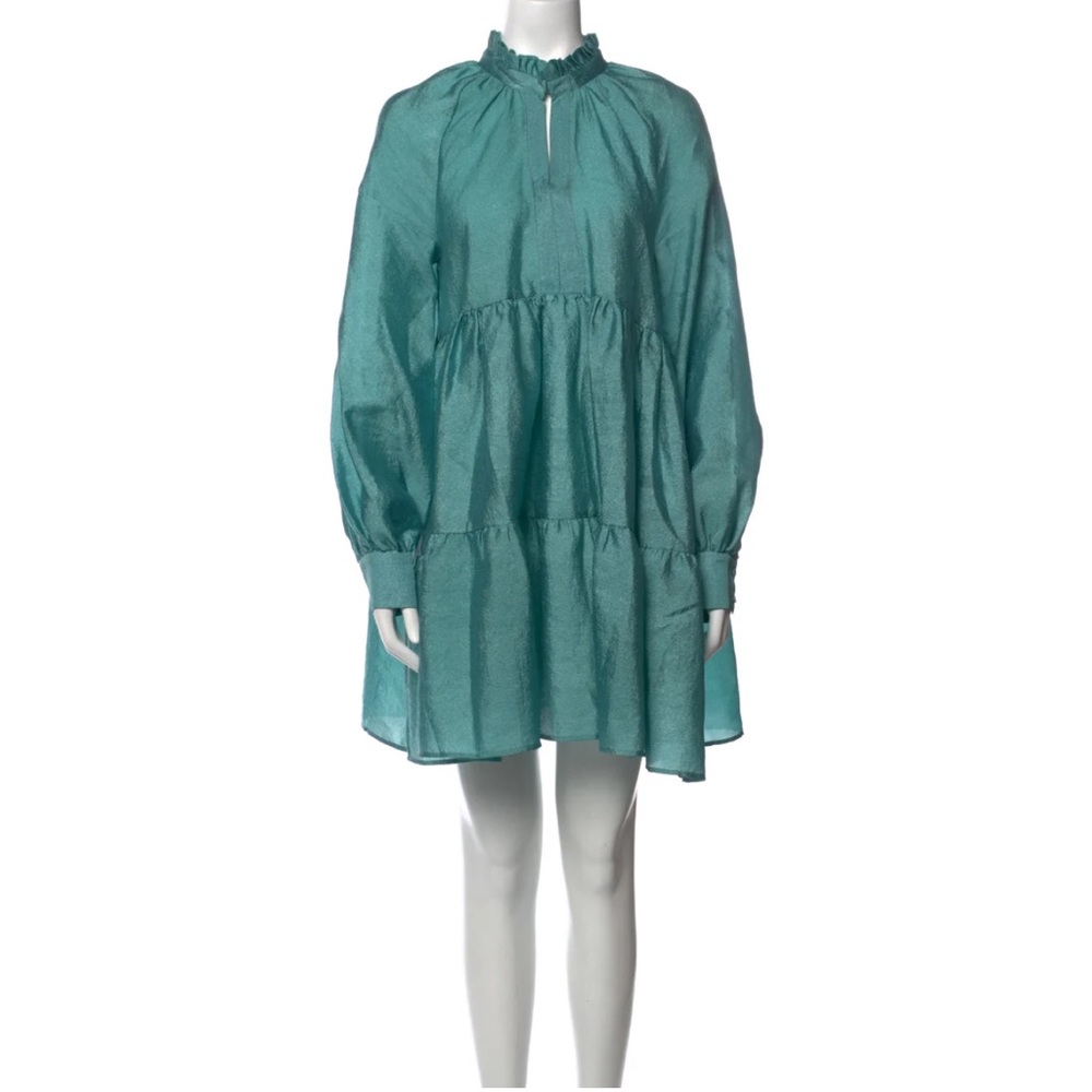 Stine Goya turquoise shimmer dress